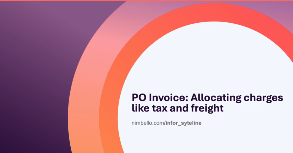 PO Invoice - Tax & Frieght